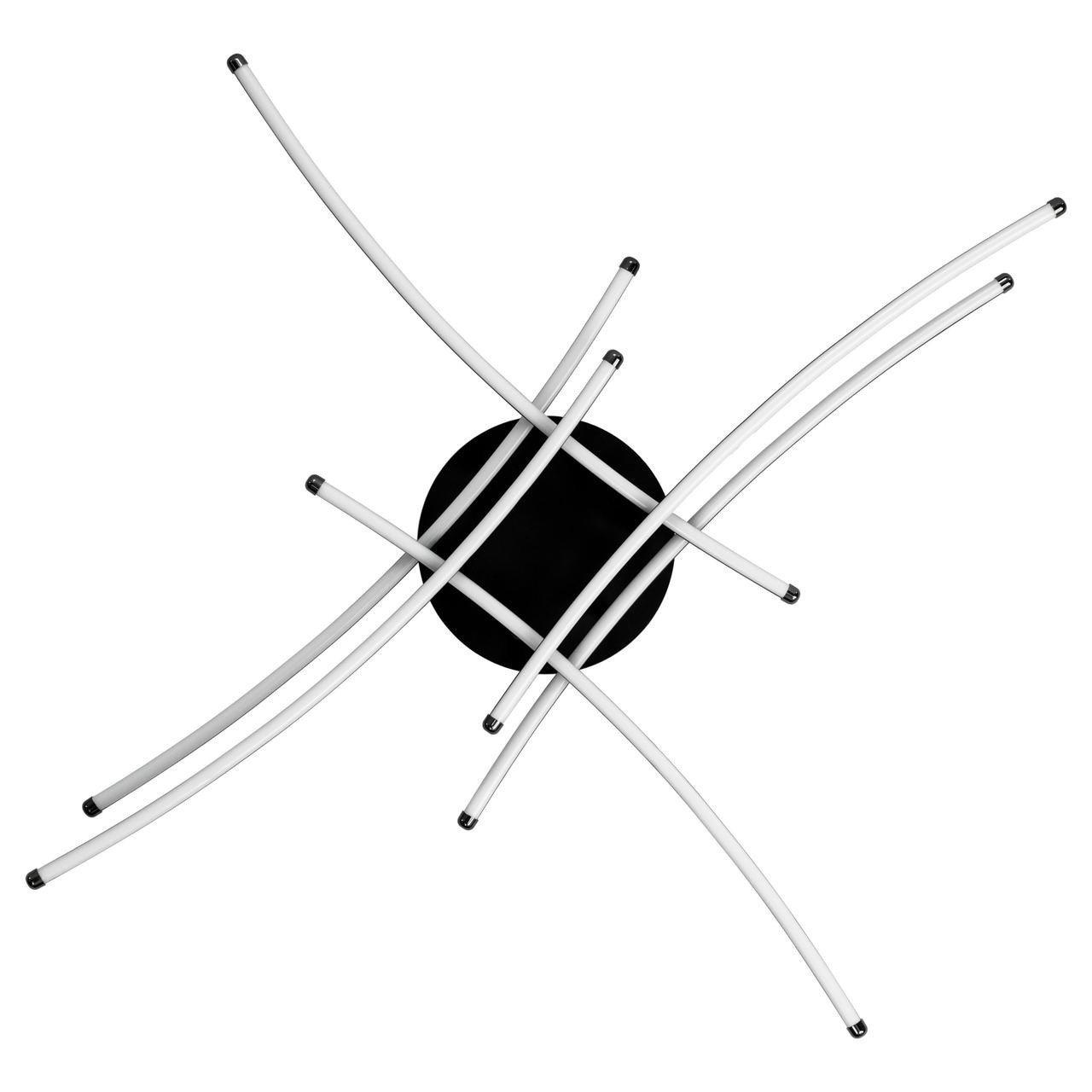 Світлодіодна люстра стельова (50W, 4000K, 2750lm, чорний) стельова SMD LED / лед люстра AMOR