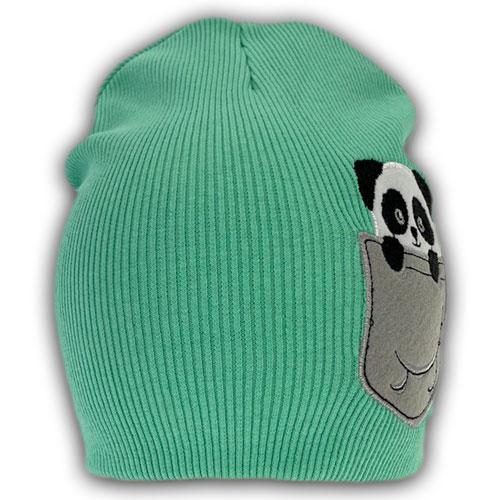 Двойная трикотажная шапка для девочки Двойная трикотажная шапка для девочки