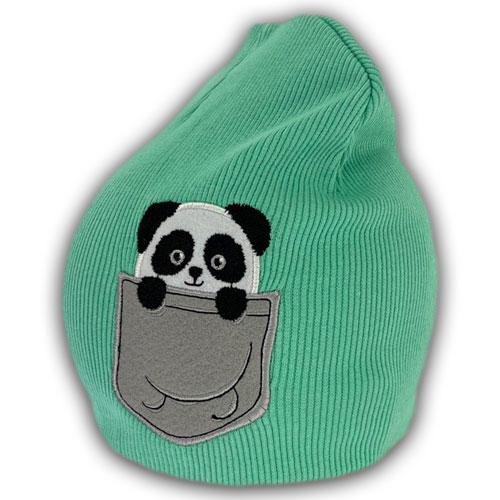 Двойная трикотажная шапка для девочки Двойная трикотажная шапка для девочки