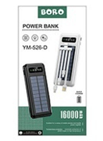 Внешний аккумулятор (power bank) 50000mAh (16000mAh) Boro YM-526-D (дропшиппинг)