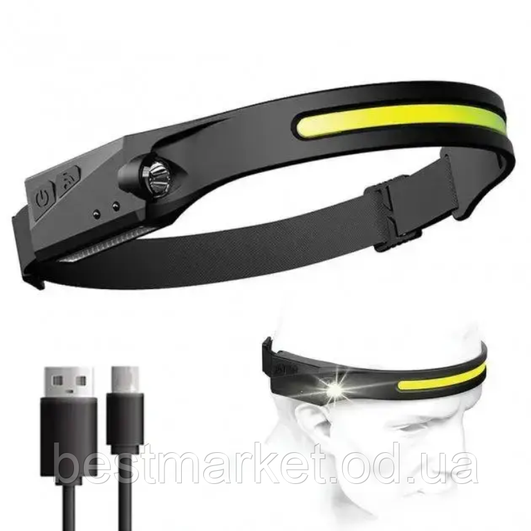 Налобний акумуляторний Ліхтарик All Perspectives Induction Headlamp Світлодіодний Ліхтар на Лоб