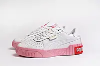 Женские кроссовки Puma Пума Cali Sport, кожа, белые с розовым. 36