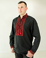 Вишиванка чоловіча з червоним геометричним орнаментом