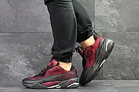 Мужские кроссовки Puma Пума, кожа, сетка, пена, бордовые с черным 45