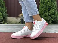 Женские кроссовки Puma Пума Cali Bold, кожа, белые с розовым. 36