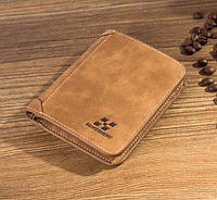 Мужской кошелек из ПУ кожи портмоне EngSheng Светло-коричневый