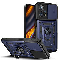Ударостійкий чохол Camshield Serge Ring для Xiaomi Poco X4 GT Синій