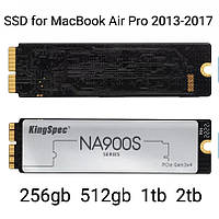 SSD 256Gb для Apple MacBook Air Pro iMac 2013,2014,2015,2016,2017,2018г PCIe Gen3*4 nvme накопитель Kingspec