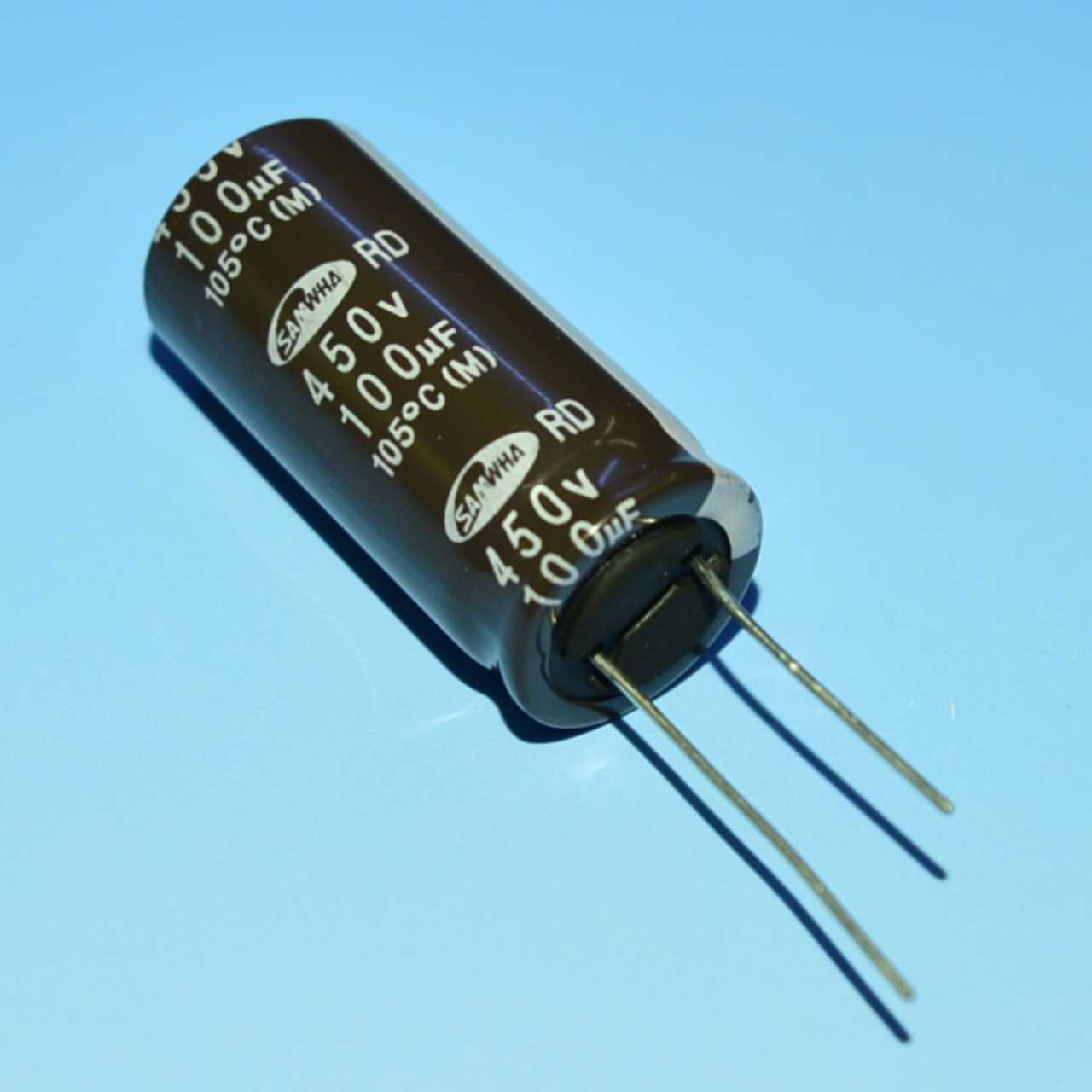 Конденсатор електролітичний 100мкФ 450В Samwha 105*С RD 18*41, фото 1