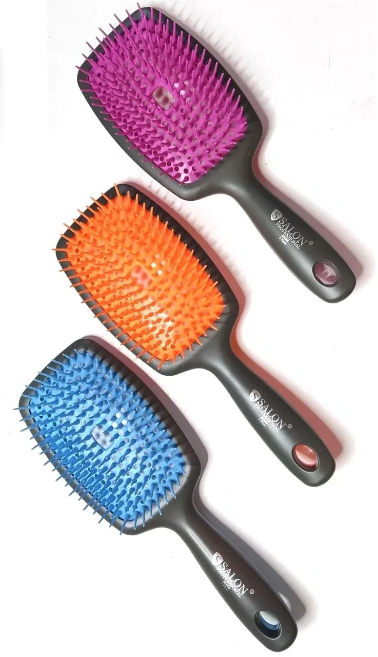 Щітка для розчісування (силікон) велика квадрат SALON, фото 1