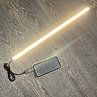 Лінійний світлодіодний світильник 5В 5V 4500K 50 см з USB, лампа від павербанку, фото 2