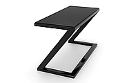 Компьютерный стол Ресифи black каркас сталь столешница стекло черный глянец 1200х600х750 мм (БЦ-Стол ТМ)