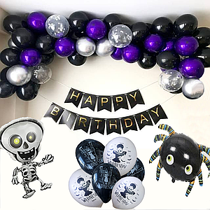 Фотозона з кульок Wednesday фіолетова | Для дівчинки