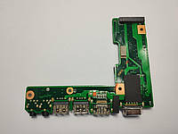 Плата з роз'ємами Audio USB HDMI та VGA для ноутбука Asus P52J K52D K52JR IO BOARD Rev:2.3 60-N0KIO1000-B02