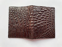 Визитница из кожи крокодила Ekzotic Leather коричневая Красная (cch01)