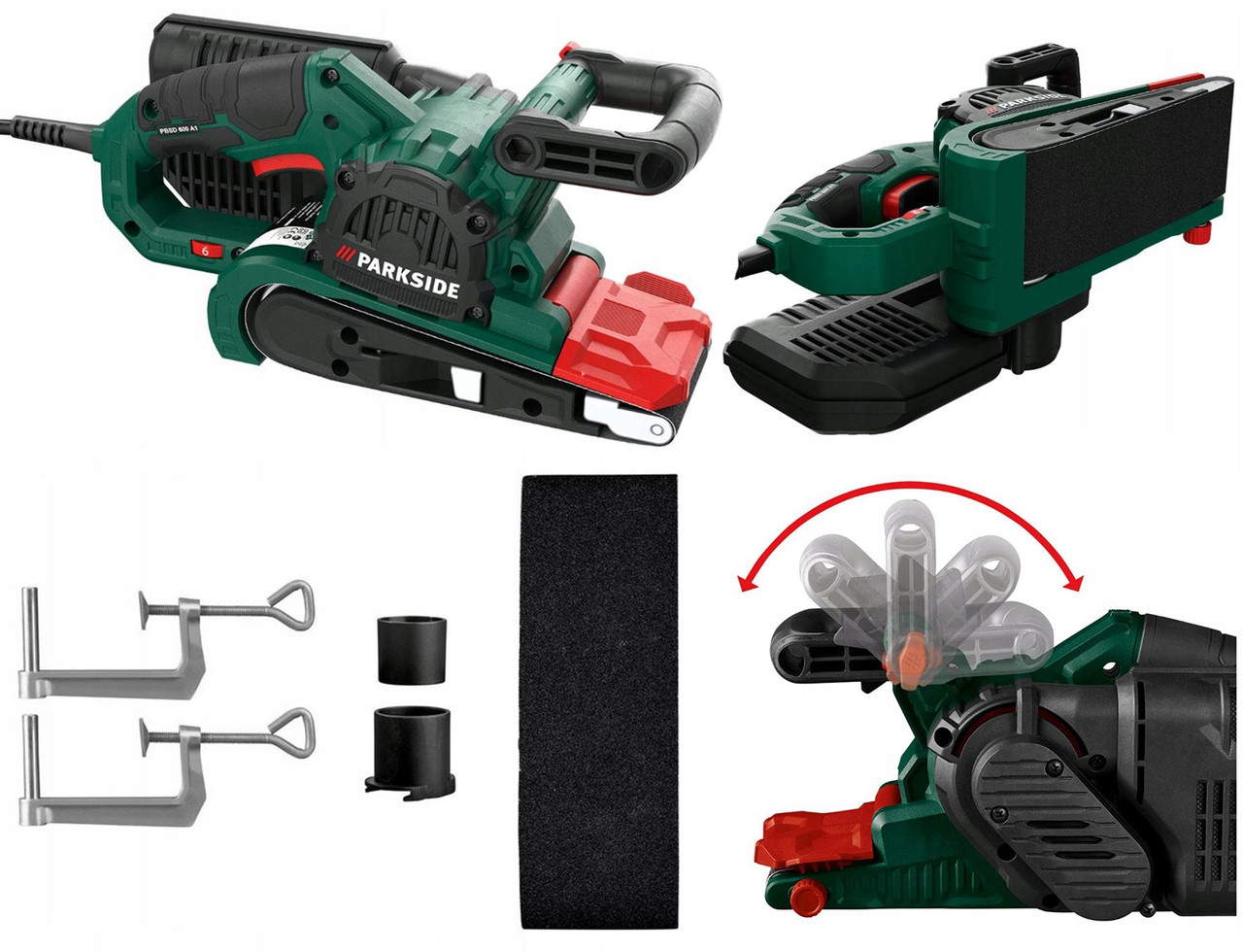 Стрічкова шліфувальна машина Parkside PBSD 600 A1 600 Вт 230 В