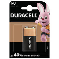 Батарейка щелочная 6LR61 крона 9V/ 6F22 Duracell