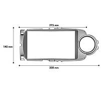 Перехідна рамка 9" Lesko Toyota Yaris 2011-2014 (7380) Тойота Ярис 1 шт., фото 4