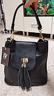 Жіноча шкіряна сумочка Fatin Diva's bag колір чорний