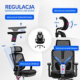 Ергономічне офісне крісло jOkasta ANGEL червоне, фото 7