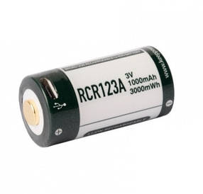 Акумулятор із micro USB Keeppower RCR123A 3.0В 1000mAh (P1634U2)