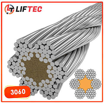 Канат сталевий оцинкований 5.0 мм DIN 3060 (6х19) ТК