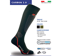 X Tech носки Carbon 2.0 черные, носки зимние теплые для военных, тактические носки длинные