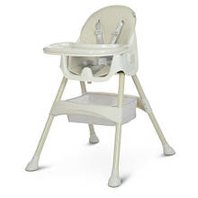 Стільчик дитячий для годування Bambi M 4136 (сірий колір)