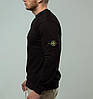 Чоловічий світшот Stone Island кофта светр Стон Айленд толстовка реглан чорний лонгслів одяг спортивний, фото 2
