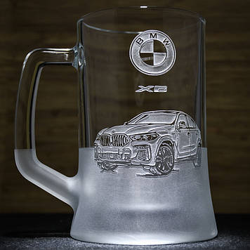 Бокал для пива з гравіюванням BMW X6 SandDecor
