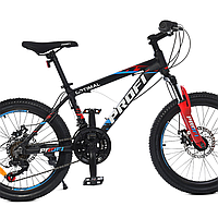 Дитячий велосипед Profi 20 дюймів горний спортивний двоколісний швидкісний T20 OPTIMAL A20.3 чорний