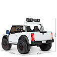 Дитячий двомісний джип Ford Super Duty (білий колір) з пультом дистанційного керування 2,4G, фото 10