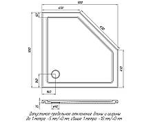 Душевой поддон «Премьер» 900 Чорний А200М МАТ, фото 3