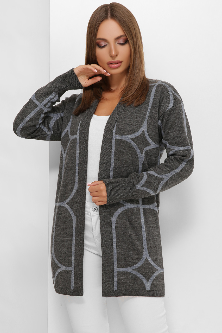 Кардиган жіночий 196 графіт, 44-50р.