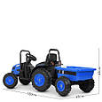 Дитячий трактор з причепом BARTY TR 001 (синій колір) з пультом дистанційного керування 2,4G, фото 7