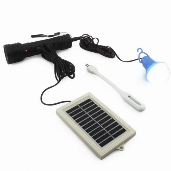 Ліхтарик ручний BL YW-037 + Лампа + Сонячна панель, фото 1