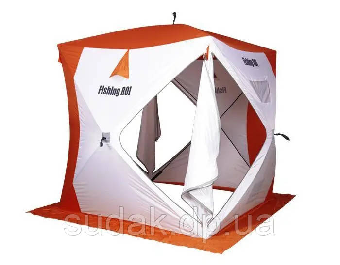 Намет для зимової риболовлі "Fishing ROI" Cyclone-2 Куб (180*180*205см) white-orange