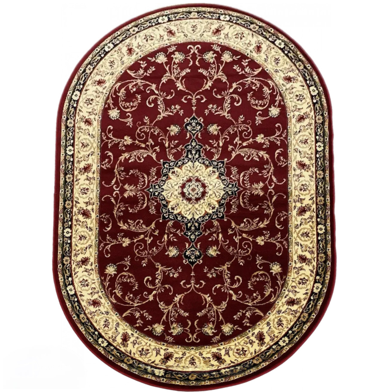 100x200 см Килим класичний Lotos 523/210 бордовий на підлогу, стіну, український виробник Карат, у вітальню