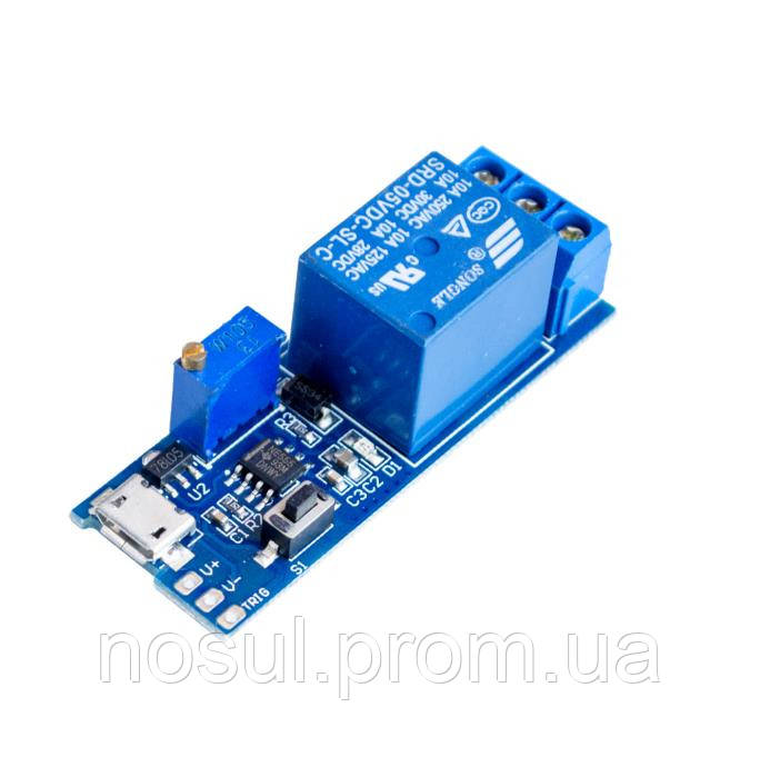 XY-018 Реле 5V 1 канальный micro USB NE555 58A POFKG3 модуль контроль icstation - фото 5 - id-p295245546