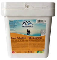 Химия для бассейна бром в таблетках Chemoform Brom Tabletten, 5 кг