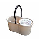 Швабра і відро з віджимом пластик Magic Mop Baba do 10л, фото 4