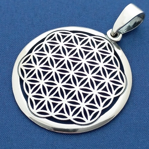 Квітка Життя оберіг зі срібла 925 проби (⌀34 мм, 6.5 г), фото 1