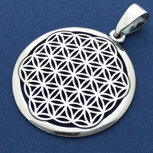 Амулет Квітка Життя зі срібла 925 проби (⌀34 мм, 6,5 г), фото 1