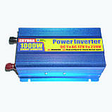 Перетворювач напруги 12V на 220V 1000W Blue потужний автомобільний інвертор Power Inverter, фото 2