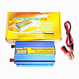 Перетворювач напруги 12V на 220V 1000W Blue потужний автомобільний інвертор Power Inverter, фото 7