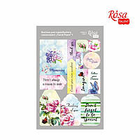 Висічки з картону Rosa Talent самоклеючі набір Floral Poem 1 12,8*20см