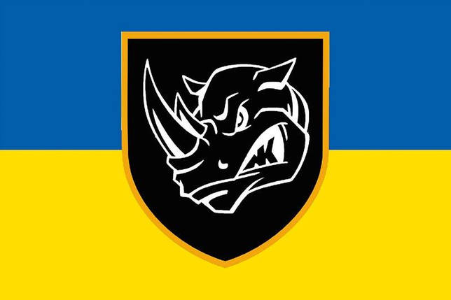 Прапор 4 ОТБр імені Івана Виговського ЗСУ синьо-жовтий, фото 1