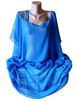 L-8XL Шикарное макси платье Resort, туника, накидка с вышивкой бисером, Индия