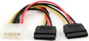 Кабель живлення HDD ATcom Molex / 2xSATA 0.2m