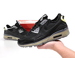 Чоловічі повсякденні шкіряні кросівки Nike Air Max 90 Terraccale Black (Кросовки Найк Аїр Макс 90 чорні)